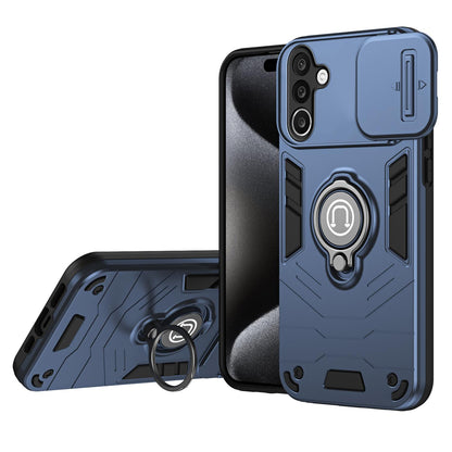 For Galaxy A27 5G Camshield Ring Holder Phone Case - Royal Blue - EDA009670601A