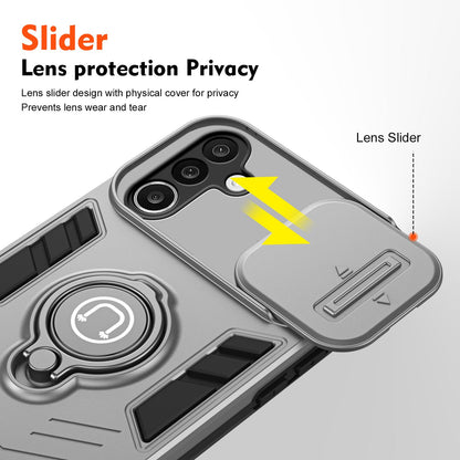 For Galaxy A27 5G Camshield Ring Holder Phone Case - Grey - EDA009670601C