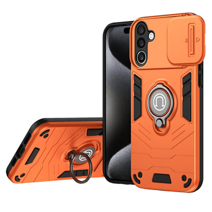 For Galaxy A27 5G Camshield Ring Holder Phone Case - Orange - EDA009670601D
