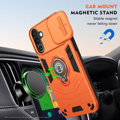 For Galaxy A27 5G Camshield Ring Holder Phone Case - Orange - EDA009670601D