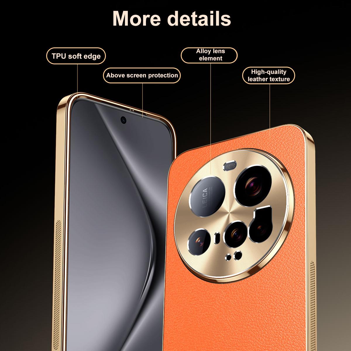 For Xiaomi 15 Ultra Electroplated Frame Litchi Texture PC + TPU Vegan Leather Phone Case - Black - EDA009670801A