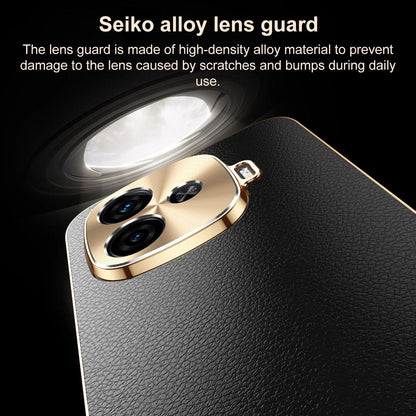 For vivo iQOO Z9 Turbo Electroplated Frame Litchi Texture PC + TPU Vegan Leather Phone Case - Blue - EDA009677406C