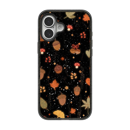 For iPhone 17 Autumn Story Acrylic TPU Phone Case - Black Autumn Forest - EDA009678703D