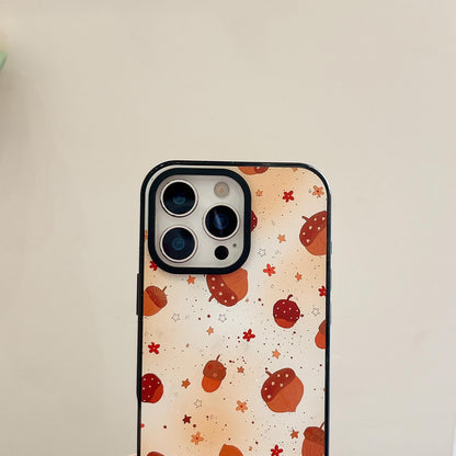 For iPhone 17 Pro Autumn Story Acrylic TPU Phone Case - Brown Acorns - EDA009678702B