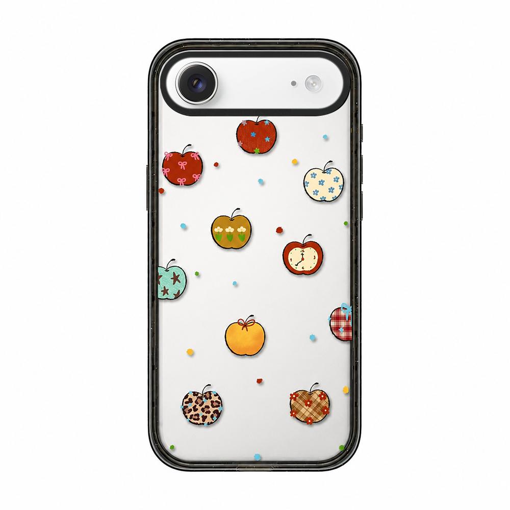 For iPhone Air Bear Apple Transparent Acrylic TPU Phone Case - Ever Changing Apple - EDA009681104C