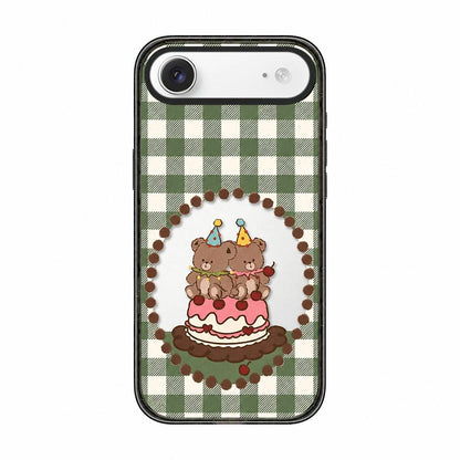 For iPhone Air Bear Apple Transparent Acrylic TPU Phone Case - Cake Bear - EDA009681104D
