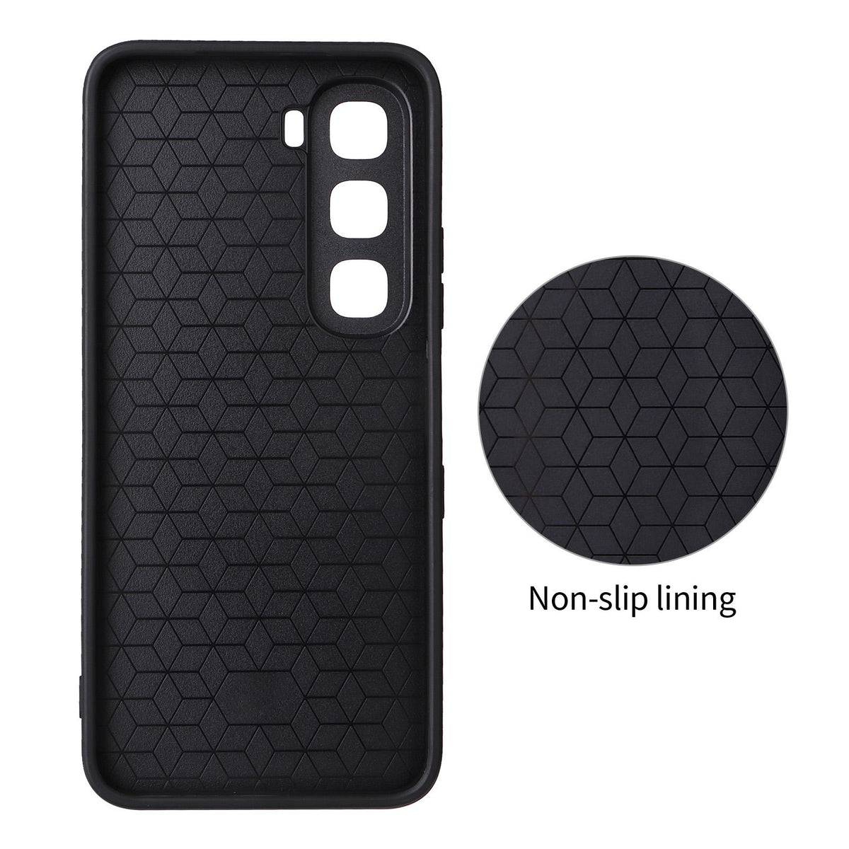 For Infinix Hot 60 5G / 60i 4G Precise Cutout Carbon Fiber Texture Vegan Leather Phone Case - Grey - EDA009686614C
