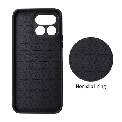 For Realme 16T 5G Precise Cutout Carbon Fiber Texture Vegan Leather Phone Case - Blue - EDA009686704D