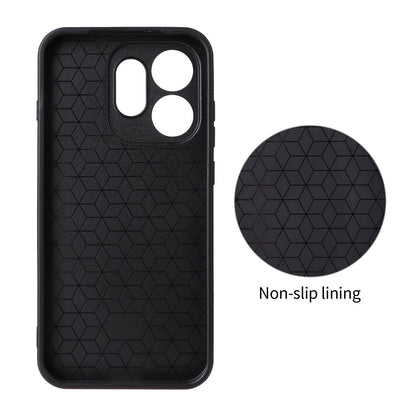 For OPPO Reno16 5G Global Precise Cutout Carbon Fiber Texture Vegan Leather Phone Case - Orange - EDA009686804A