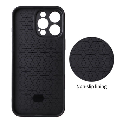 For iPhone 16 Pro Precise Cutout Carbon Fiber Texture Vegan Leather Phone Case - Orange - EDA009687003A