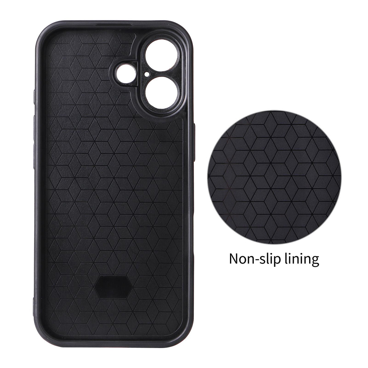 For iPhone 16 Precise Cutout Carbon Fiber Texture Vegan Leather Phone Case - Red - EDA009687004B