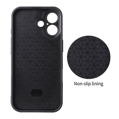 For iPhone 17 Precise Cutout Carbon Fiber Texture Vegan Leather Phone Case - Blue - EDA009687007D