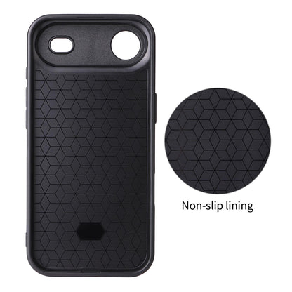 For iPhone Air Precise Cutout Carbon Fiber Texture Vegan Leather Phone Case - Orange - EDA009687008A