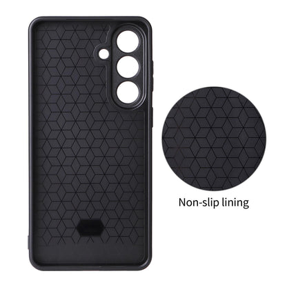 For Galaxy S24 5G Precise Cutout Carbon Fiber Texture Vegan Leather Phone Case - Blue - EDA009687304D