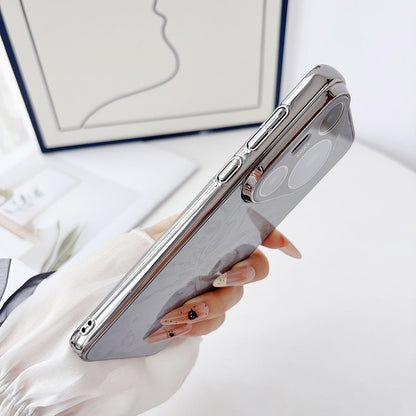 For Huawei Pura 80 Ultra 5G Butterfly Pattern Electroplated PC + Glass Phone Case - Purple - EDA009687605C