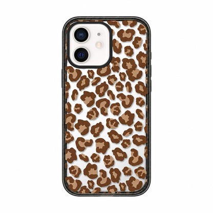 For iPhone 11 Leopard Print Bow Print transparent Acrylic TPU Phone Case - Caramel Brown Leopard - EDA009687723C