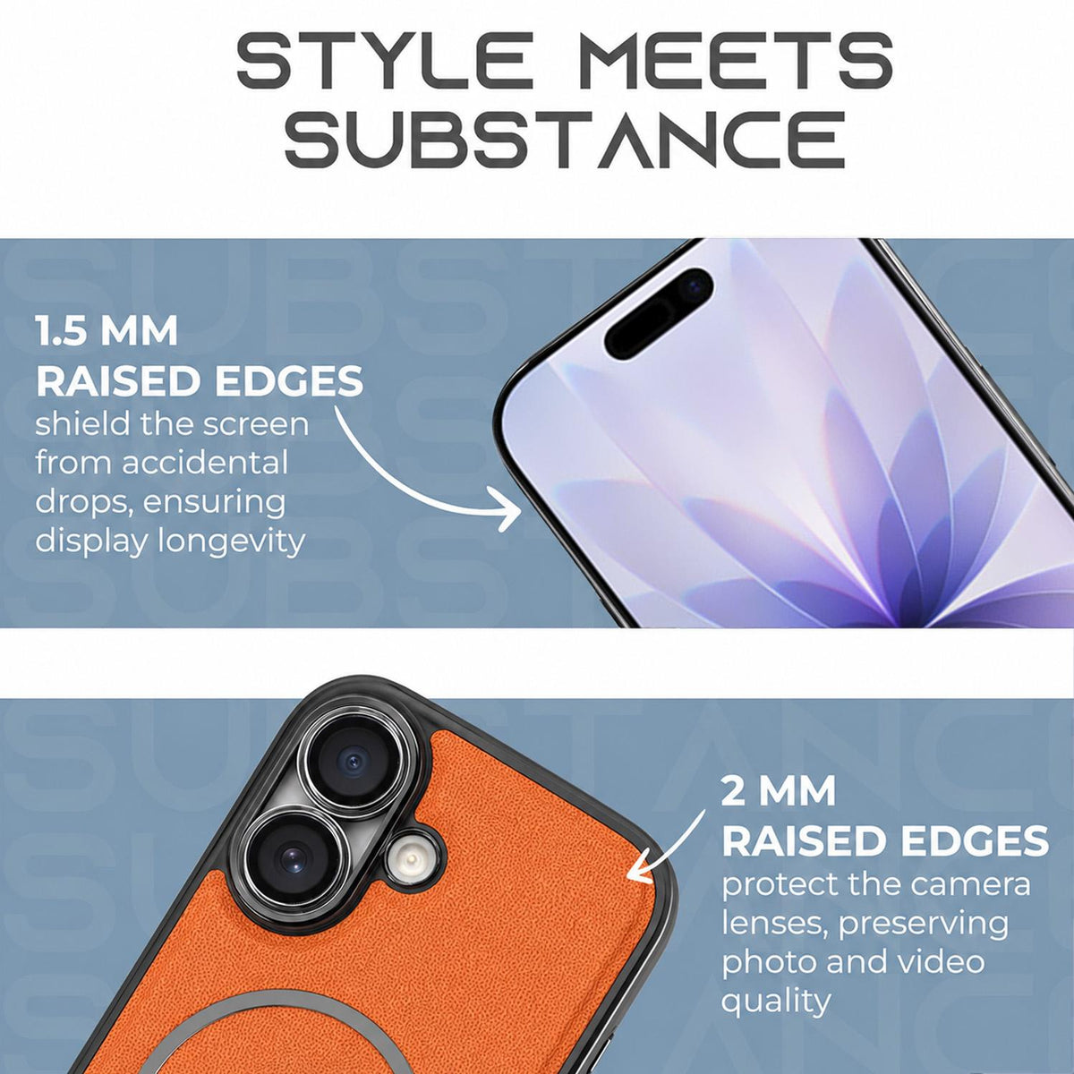 For iPhone 17 Electroplated Magnetic Ring PC + Vegan Leather Phone Case - Purple - EDA009688302D