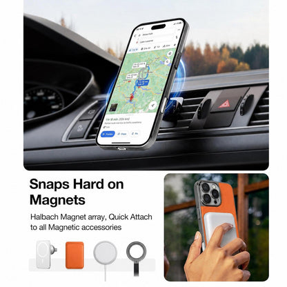 For iPhone 13 Pro Max Electroplated Magnetic Ring PC + Vegan Leather Phone Case - White - EDA009688313C