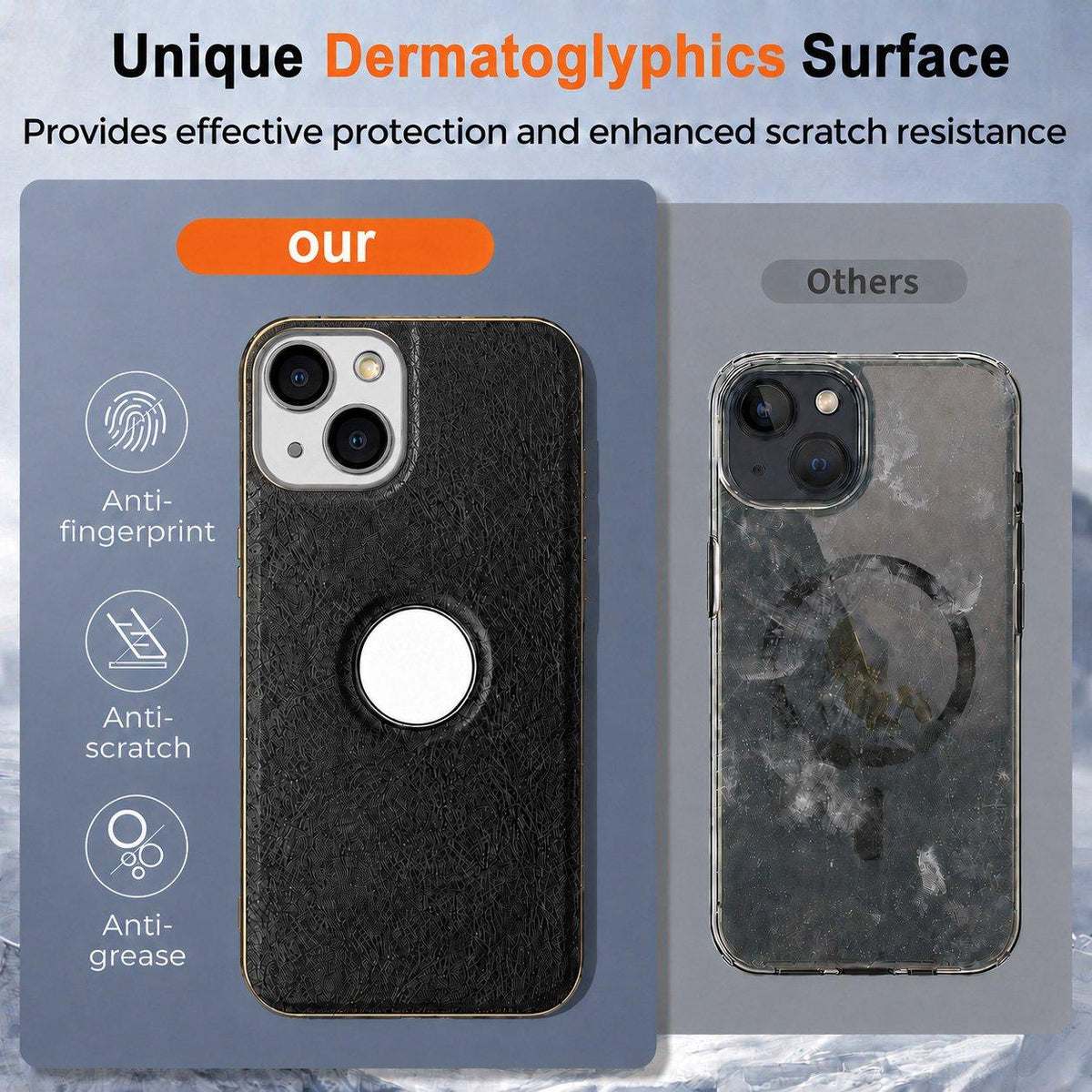 For iPhone 14 Cowhide Texture Electroplated Frame PC + Vegan Leather Phone Case - White - EDA009689014B