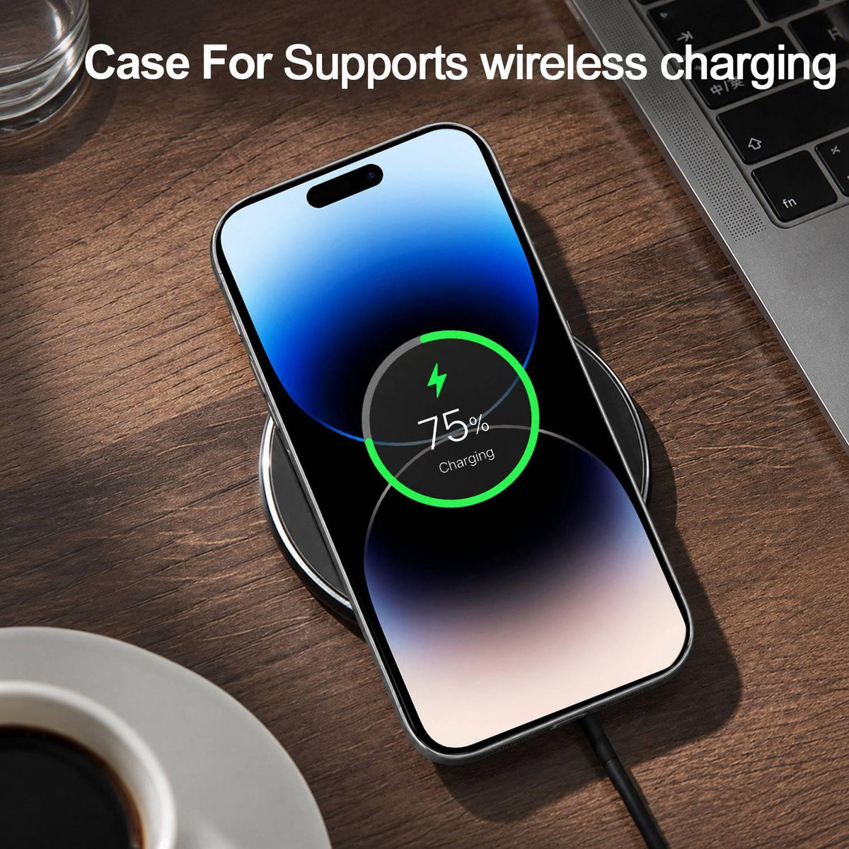 For iPhone 14 Pro Max Cowhide Texture Electroplated Frame PC + Vegan Leather Phone Case - White - EDA009689016B
