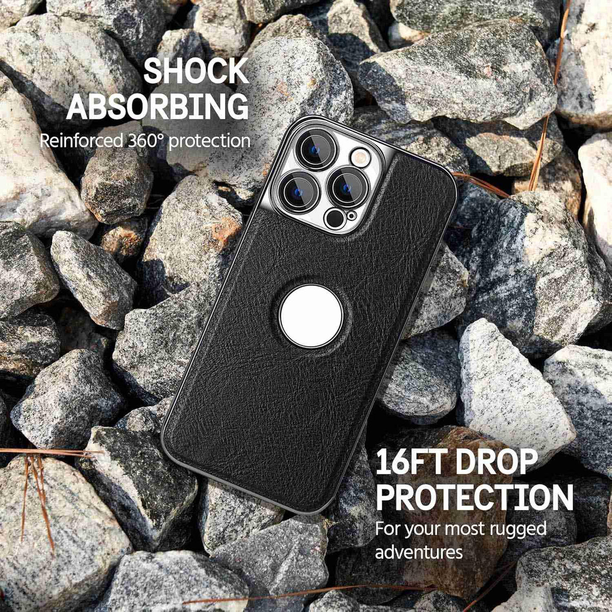For iPhone 14 Pro Max Cowhide Texture Electroplated Frame PC + Vegan Leather Phone Case - Beige - EDA009689016C