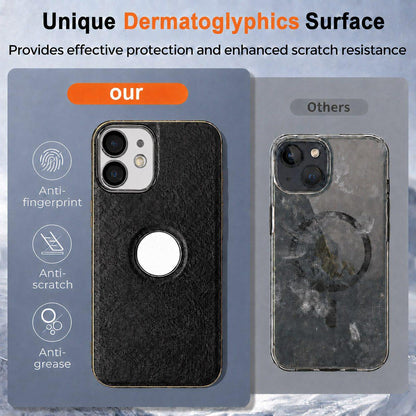 For iPhone 11 Cowhide Texture Electroplated Frame PC + Vegan Leather Phone Case - Brown - EDA009689023D