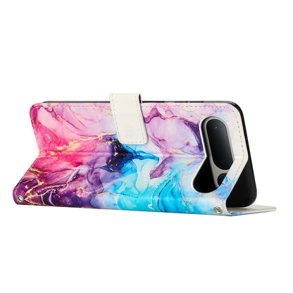 For Tecno Spark 50 5G Painted Marble Pattern Leather Phone Case - Pink Purple - EDA009689201E