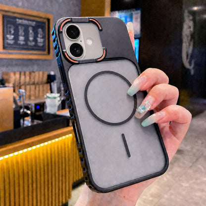 For iPhone 17 Armor 2 in 1 TPU + PC Magnetic Phone Case - Black - EDA009690518A