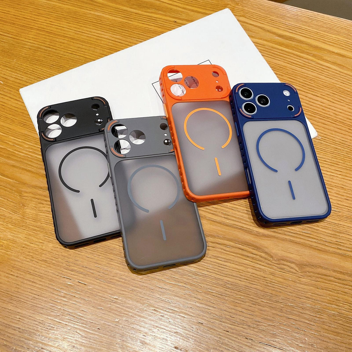 For iPhone 13 Pro Armor 2 in 1 TPU + PC Magnetic Phone Case - Blue - EDA009690511C
