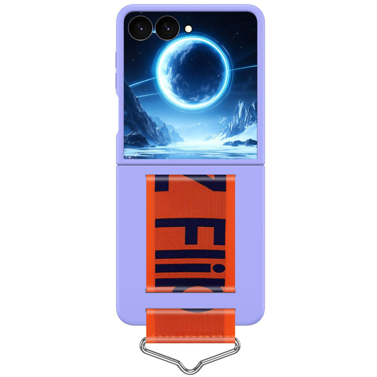For Galaxy Z Flip8 5G Buckle Wristband PC Phone Case - Purple - EDA009691302C