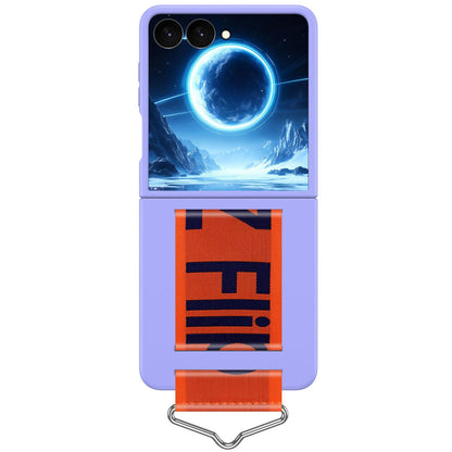 For Galaxy Z Flip8 5G Buckle Wristband PC Phone Case - Purple - EDA009691302C