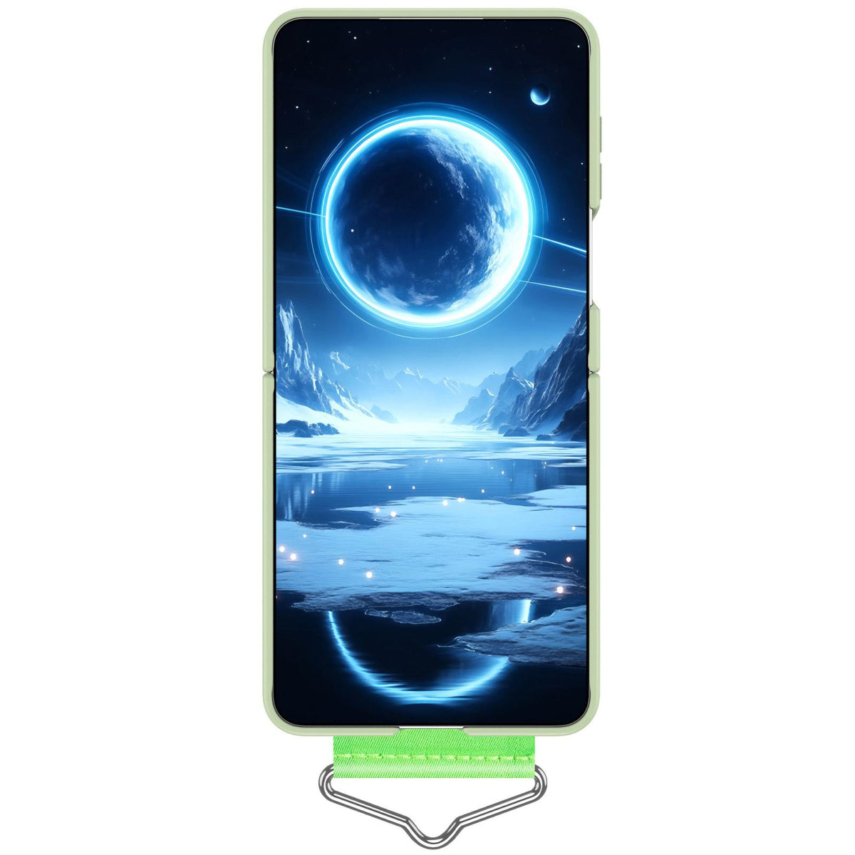 For Galaxy Z Flip8 5G Buckle Wristband PC Phone Case - Light Green - EDA009691302I