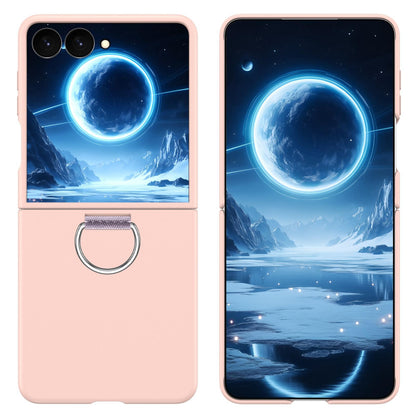 For Galaxy Z Flip8 5G D-Buckle Ring PC Phone Case - Pink - EDA009691401B