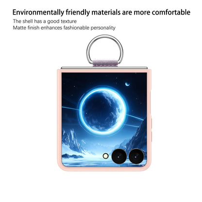 For Galaxy Z Flip8 5G D-Buckle Ring PC Phone Case - Pink - EDA009691401B