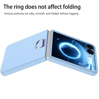 For Galaxy Z Flip8 5G D-Buckle Ring PC Phone Case - Sky Blue - EDA009691401D