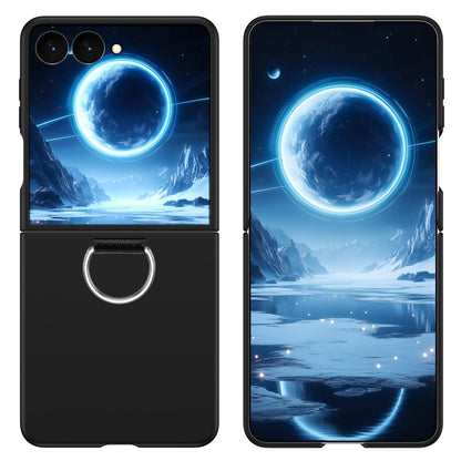 For Galaxy Z Flip8 5G D-Buckle Ring PC Phone Case - Black - EDA009691401E