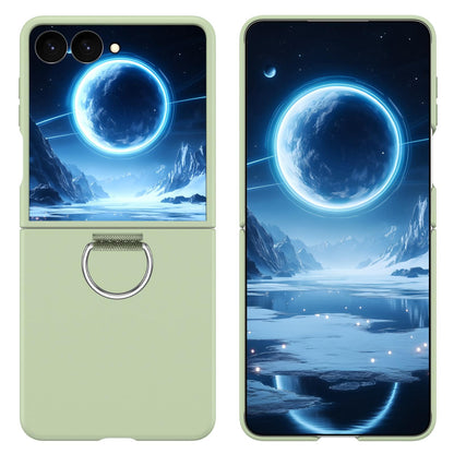 For Galaxy Z Flip8 5G D-Buckle Ring PC Phone Case - Light Green - EDA009691401I
