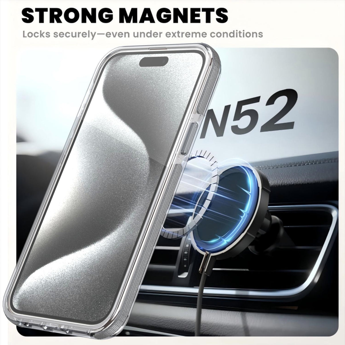 For iPhone 13 Pro Max Dual Color Clear 360 Degree Rotation Holder Magnetic Phone Case - Grey - EDA009691616D
