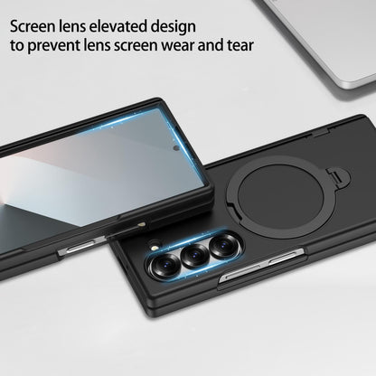 For Galaxy Z Fold6 Hinge 360 Rotation Magnetic Holder PC Phone Case, No Film - Black - EDA009691803A