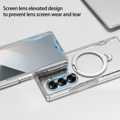 For Galaxy Z Fold6 Hinge 360 Rotation Magnetic Holder PC Phone Case, No Film - Transparent - EDA009691803B