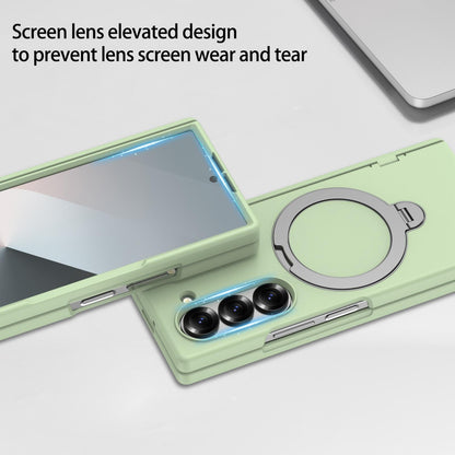 For Galaxy Z Fold6 Hinge 360 Rotation Magnetic Holder Integrated Film PC Phone Case - Matcha Green - EDA009692003F