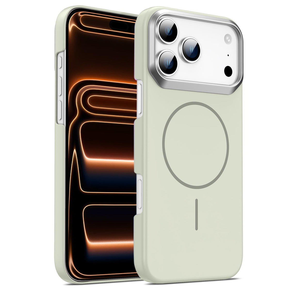 For iPhone 18 Pro / 17 Pro Gold Armor PC Thin Circle MagSafe Shockproof Phone Case - Summit Stone - EDA009692701B
