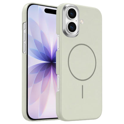 For iPhone 17 Gold Armor PC Thin Circle MagSafe Shockproof Phone Case - Summit Stone - EDA009692702B