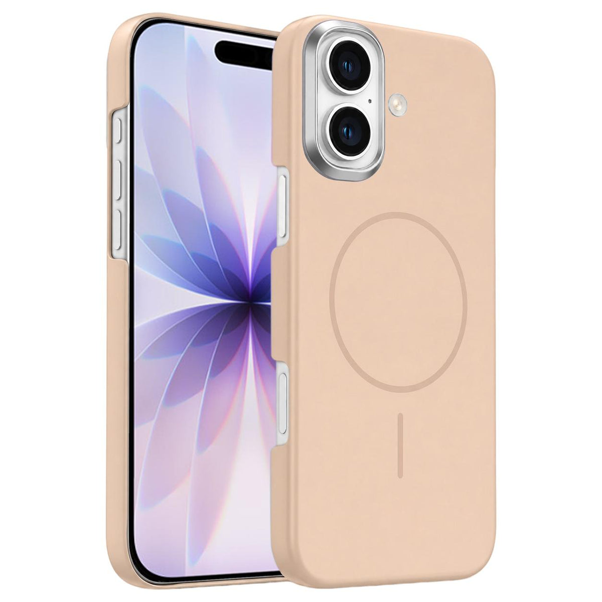 For iPhone 17 Gold Armor PC Thin Circle MagSafe Shockproof Phone Case - Desert Gold - EDA009692702D