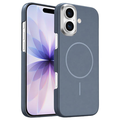 For iPhone 17 Gold Armor PC Thin Circle MagSafe Shockproof Phone Case - Carbon Grey - EDA009692702H