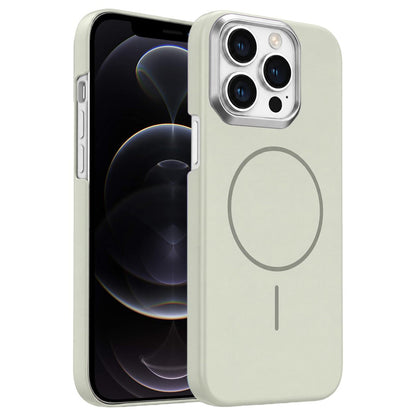 For iPhone 12 Pro Gold Armor PC Thin Circle MagSafe Shockproof Phone Case - Summit Stone - EDA009692720B
