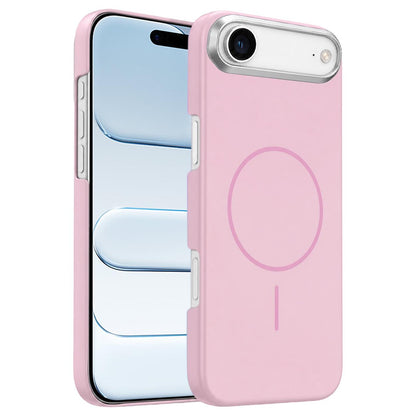 For iPhone Air Gold Armor PC Thin Circle MagSafe Shockproof Phone Case - Pink - EDA009692724A