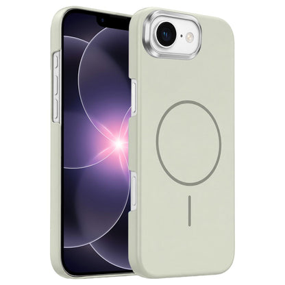 For iPhone 17e /16e Gold Armor PC Thin Circle MagSafe Shockproof Phone Case - Summit Stone - EDA009692725B
