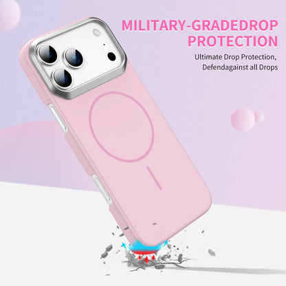 For iPhone 15 Plus Gold Armor PC Thin Circle MagSafe Shockproof Phone Case - Summit Stone - EDA009692709B
