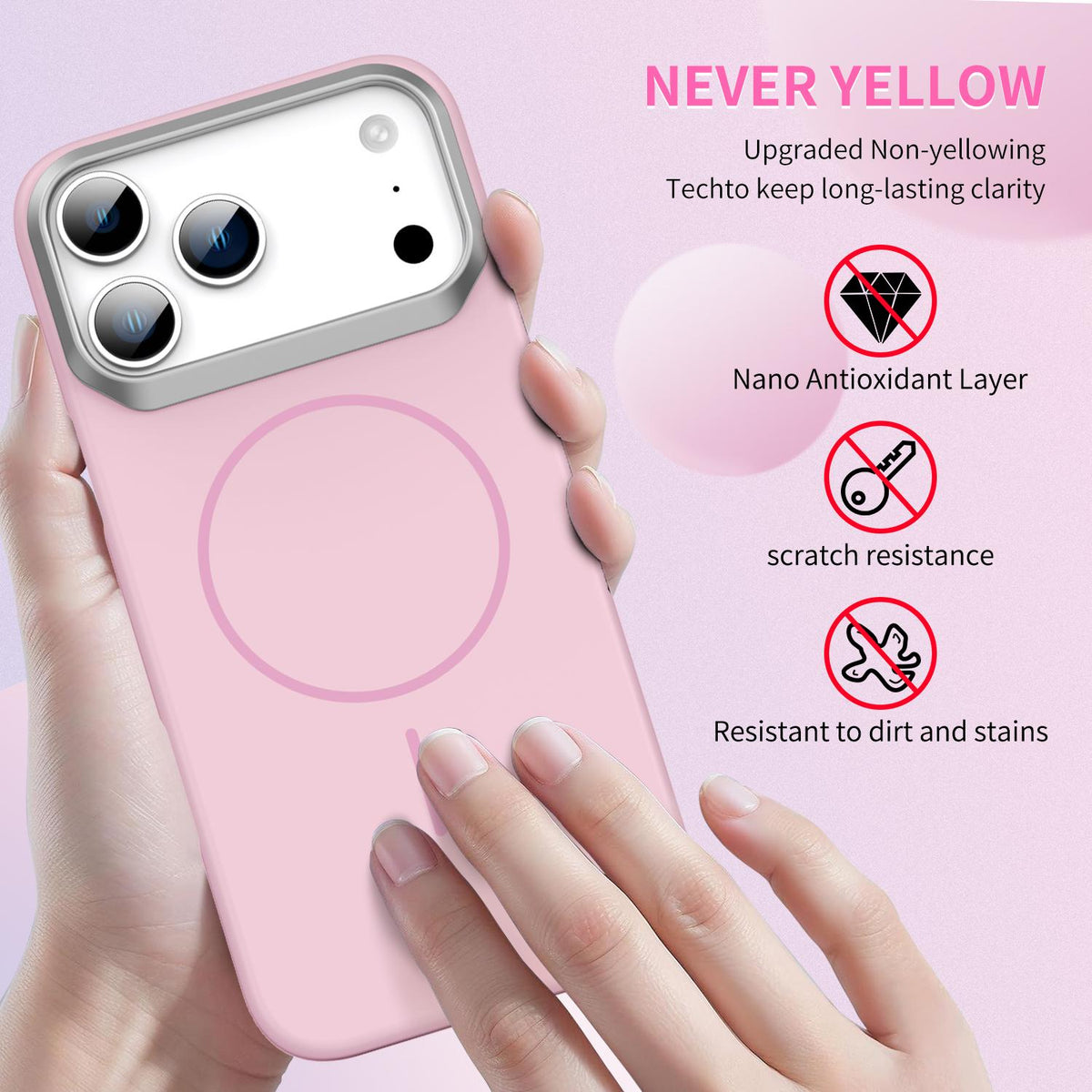 For iPhone 11 Gold Armor PC Thin Circle MagSafe Shockproof Phone Case - Desert Gold - EDA009692722D
